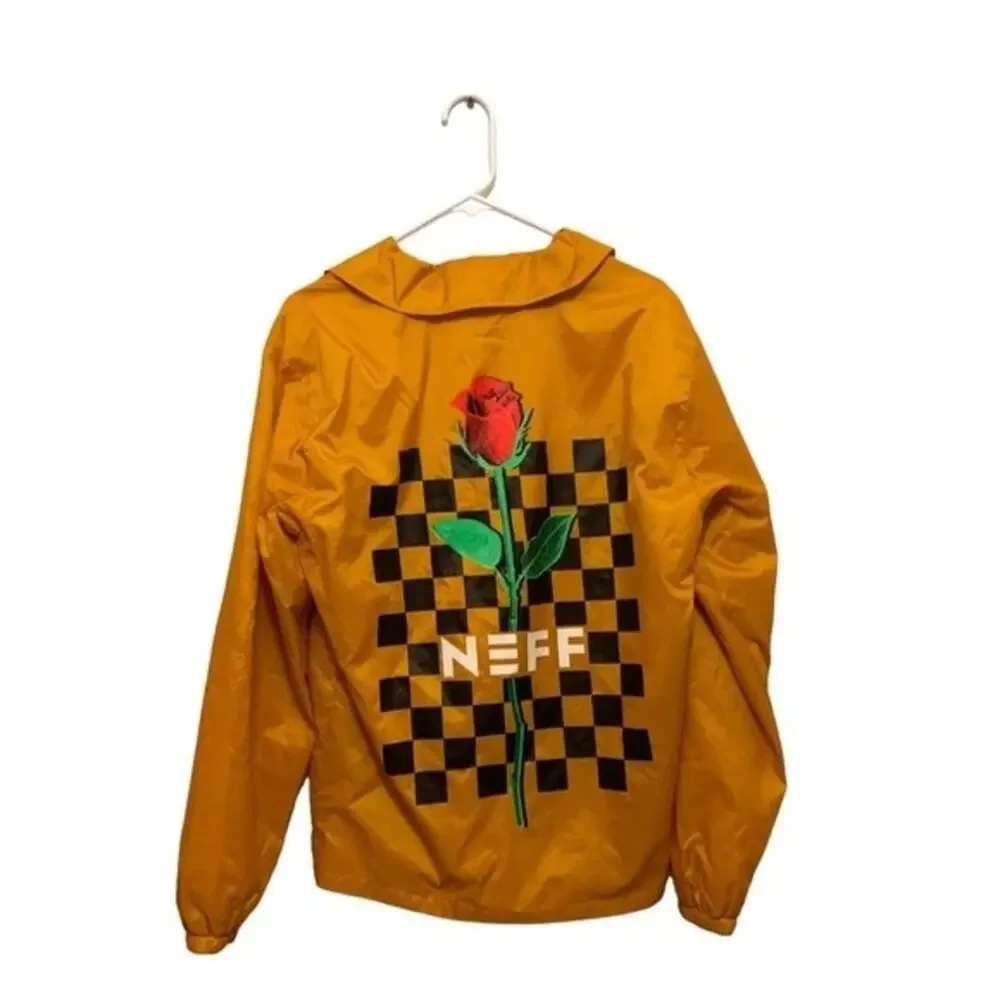 NEFF Utility Jacket Lightweight Streetwear Skater Checkerboard Rose Sz Medium‎